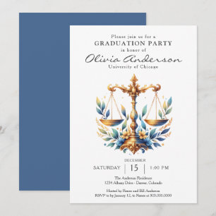 Law School Graduation Party  Invitation