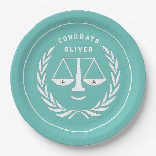 Law School Graduation Party Paper Plate