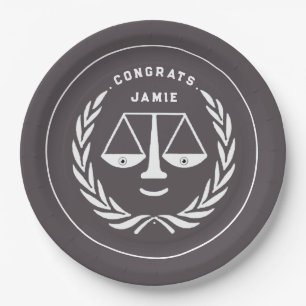 Law School Graduation Party Paper Plates