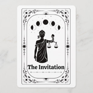 Law School Graduation Party Tarot Lawyer Graduate Invitation