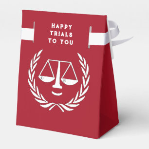 Law School Graduation Red Favour Box