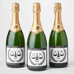 Law School Graduation Sparkling Wine Label