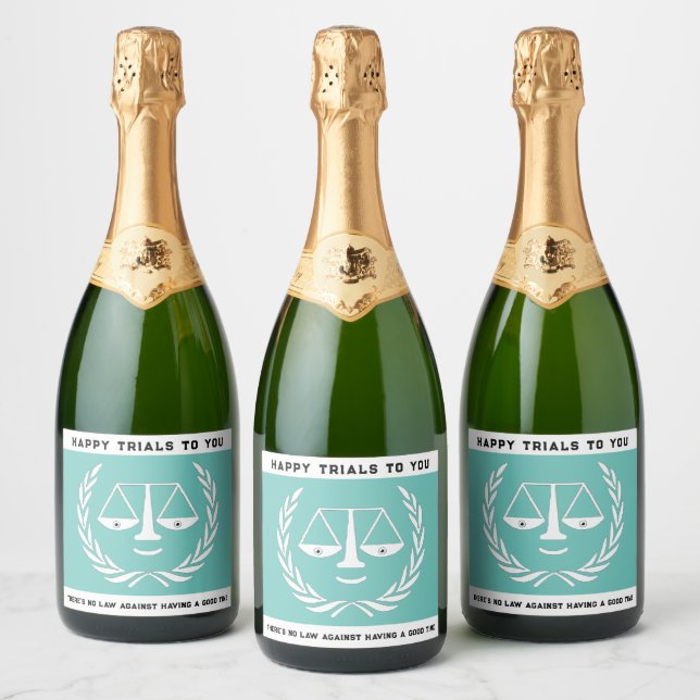 Law School Graduation Sparkling Wine Label (Bottles)