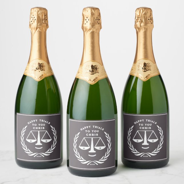 Law School Graduation Sparkling Wine Label (Bottles)