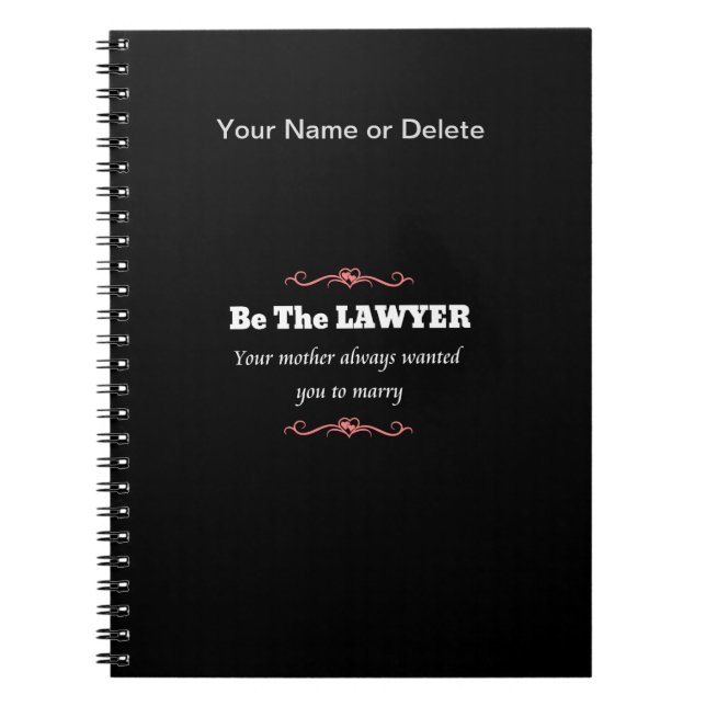 Law School Lawyer Female Graduate - Graduation Notebook (Front)