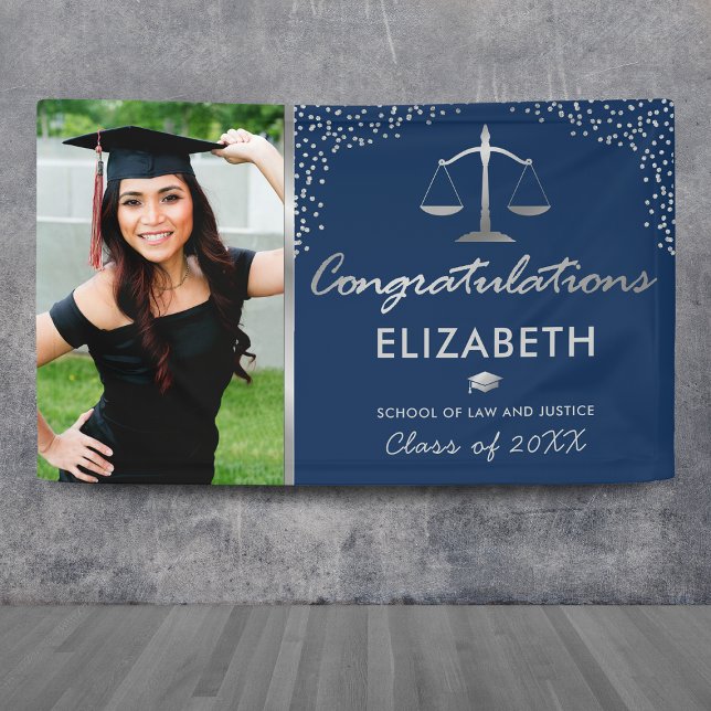 Law School Photo Graduation Party Banner (Creator Uploaded)