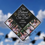 Law School She Believed She Could 5 Photo Collage Graduation Cap Topper<br><div class="desc">Personalize this modern design with your 5 favourite photos and the grads name and class of date. Designed by Thisisnotme©</div>