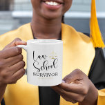 Law School Survivor Class of 2025 Coffee Mug<br><div class="desc">Here's to surviving law school,  one caffeine boost at a time! Our custom lawyer graduate mug features the iconic scales of justice symbol,  a cheeky 'law school survivor' quote,  and the class year - making it the perfect grad gift or a testament to your own hard-earned success.</div>