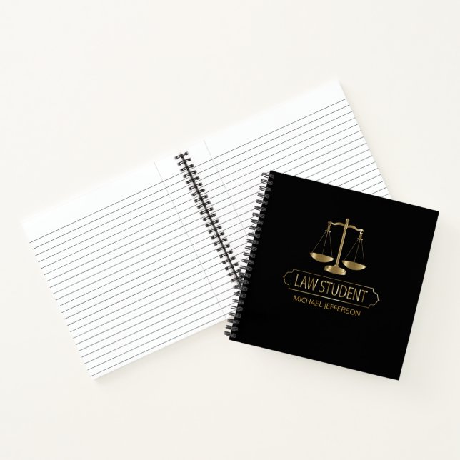 Law Student - Black and Gold Notebook (Inside)