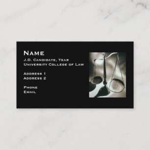 Law Student Business Card 3