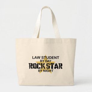 Law Student Rock Star Large Tote Bag