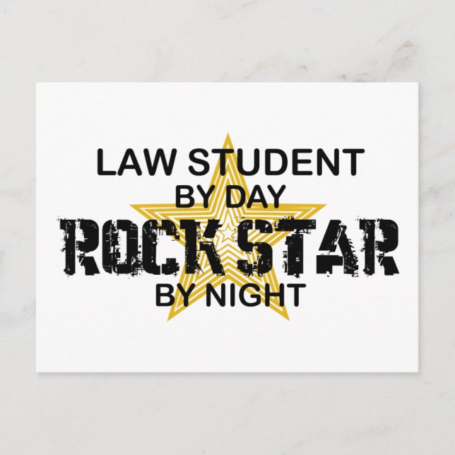 Law Student Rock Star Postcard (Front)
