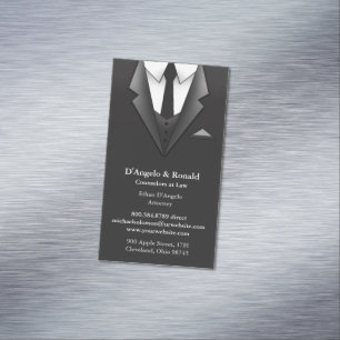 Law Suit Magnetic Business Card