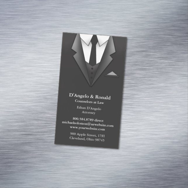 Law Suit Magnetic Business Card (In Situ)