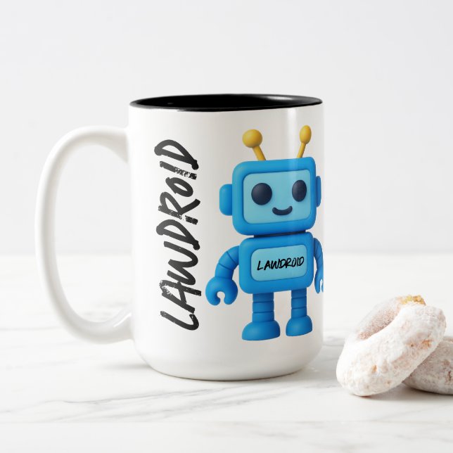 LawDroid Robot Mug (With Donut)