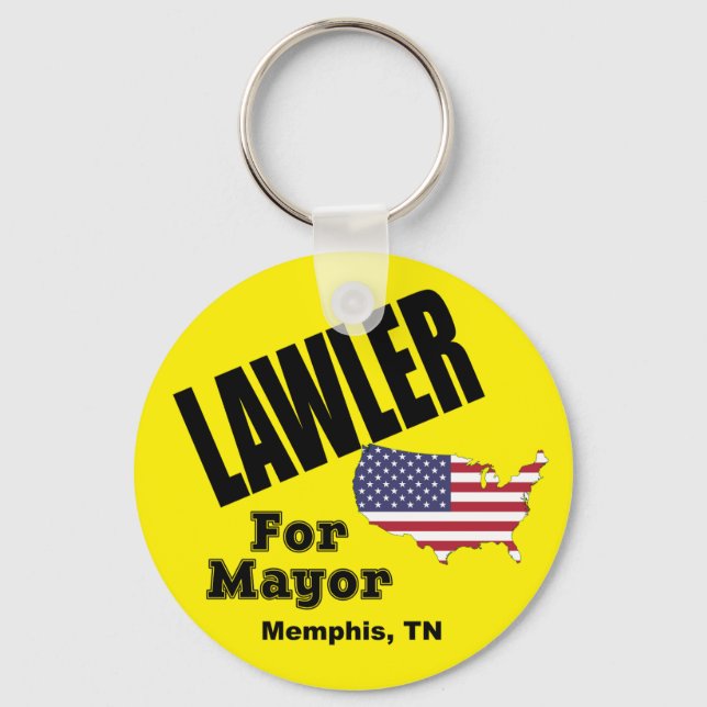 Lawler for Mayor keychain (Front)
