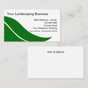 Lawn And Landcapin Business Card