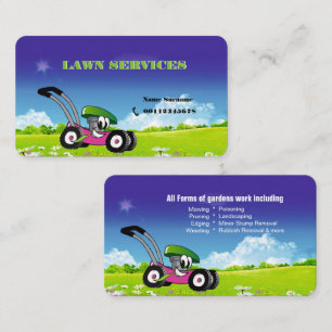 Lawn and landscaping business card