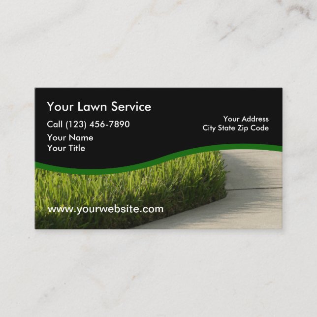 Lawn And Landscaping Business Cards (Front)