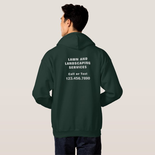 Lawn And Landscaping Services Custom Hoodie (Back Full)