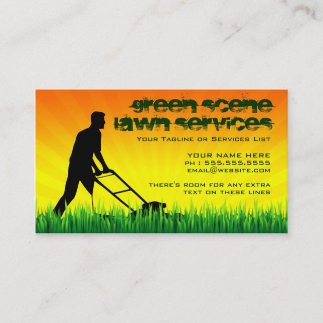 lawn AND snow services Business Card (Front)