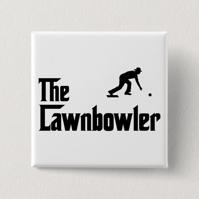 Lawn Bowl 2 Inch Square Button (Front)