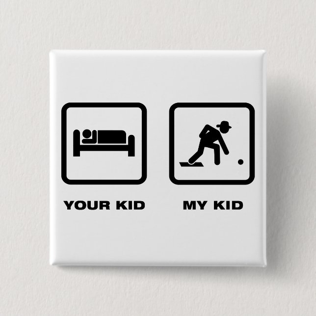 Lawn Bowl 2 Inch Square Button (Front)