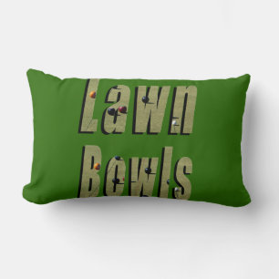 Lawn Bowl Dimensional Logo, Lumbar Pillow
