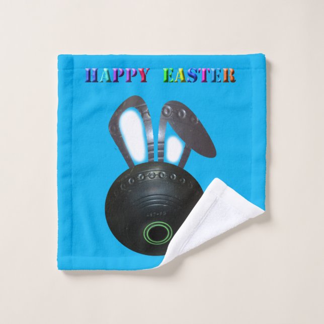 Lawn Bowl Easter Bunny, Washcloth Wash Cloth (Wash Cloth)