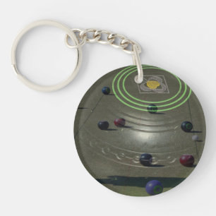 Lawn Bowl With Comp Image On The Top, Keychain