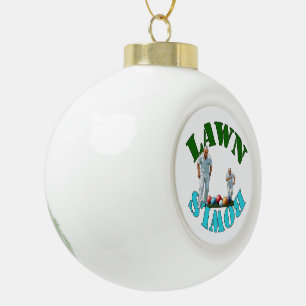 Lawn Bowlers Bowling, Ceramic Ball Christmas Ornament