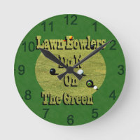 Lawn Bowlers Do It On The Green, Wall Clock