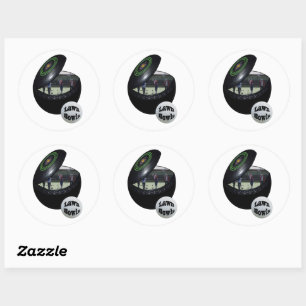 Lawn Bowlers In A Lawn Bowl, Classic Round Sticker