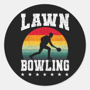 Lawn Bowling Bowler Classic Round Sticker