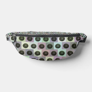 Lawn Bowling Checkered Pop Art Pattern, Fanny Pack