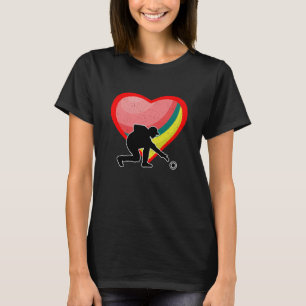 Lawn Bowling Heart Sport Love Anti Valentines Day T-Shirt