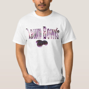 Lawn Bowls And Logo In Purple, T-Shirt