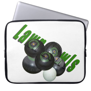 Lawn Bowls And Logo, Laptop Sleeve