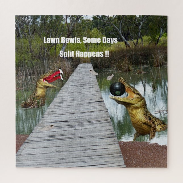Lawn Bowls Australia Split Happens, jigsaw puzzle  (Vertical)