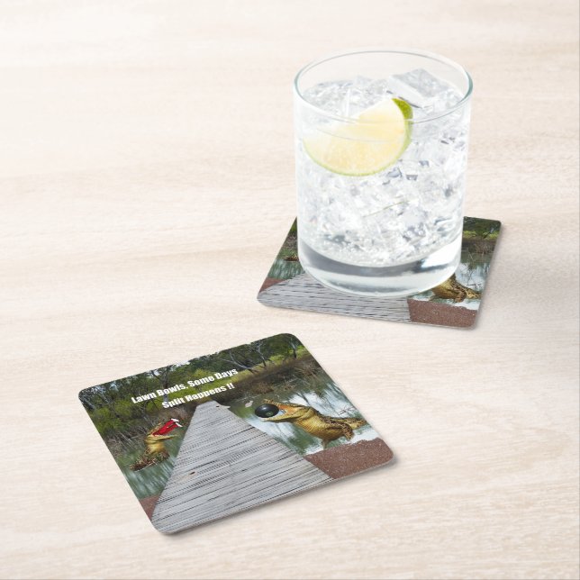 Lawn Bowls Australia Split Happens, Paper Coasters (Insitu)