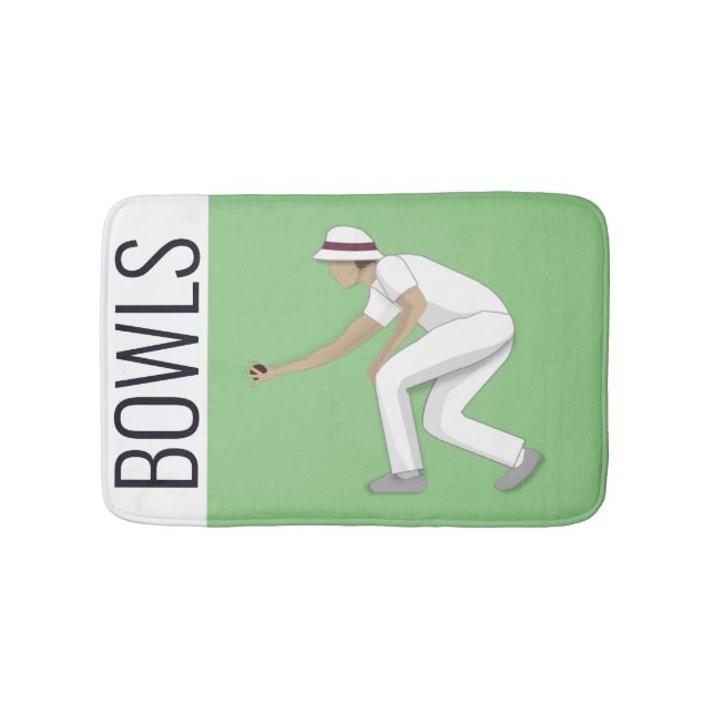 Lawn Bowls Bath Mat (Front)