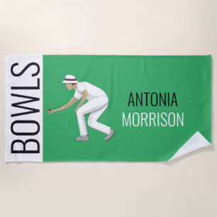 Lawn Bowls Beach Towel