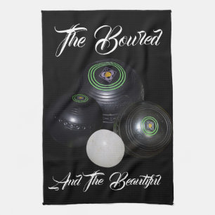 Lawn Bowls Bowled And Beautiful, Kitchen Towel