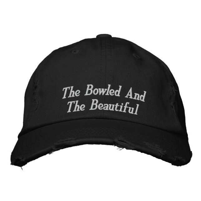 Lawn Bowls Bowled Beautiful Embroidered Hat, Embroidered Hat (Front)