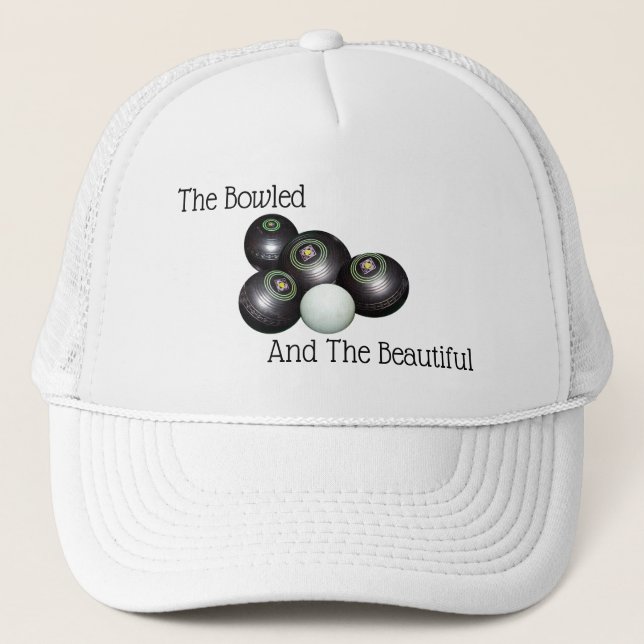 Lawn Bowls Bowled Beautiful Logo, Trucker Hat (Front)