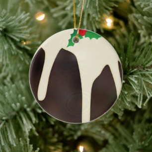 Lawn Bowls Christmas Pudding, Ceramic Ornament