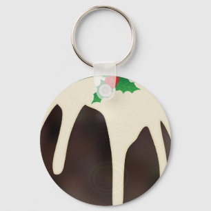 Lawn Bowls Christmas Pudding, Keychain