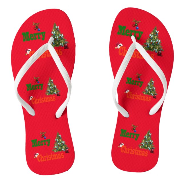 Lawn Bowls Christmas Style,  Flip Flops (Footbed)