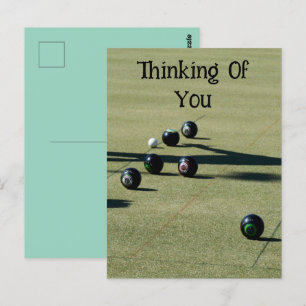Lawn Bowls Close Call,  Postcard