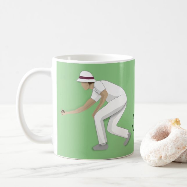 Lawn Bowls Coffee Mug (With Donut)